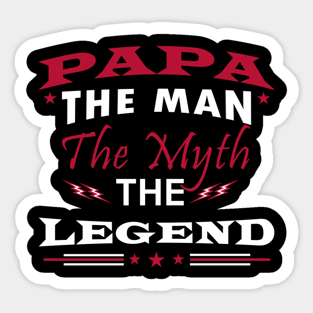 Pappy - The Man The Myth The Legend Sticker by benggolsky